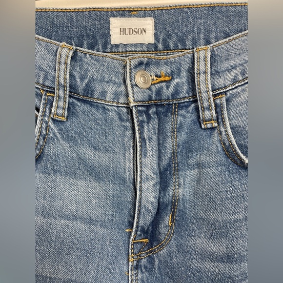 HUDSON Jeans Men’s Size 30 Ace‎ Skinny-Fit Distressed Blue Medium Wash - Picture 5 of 10